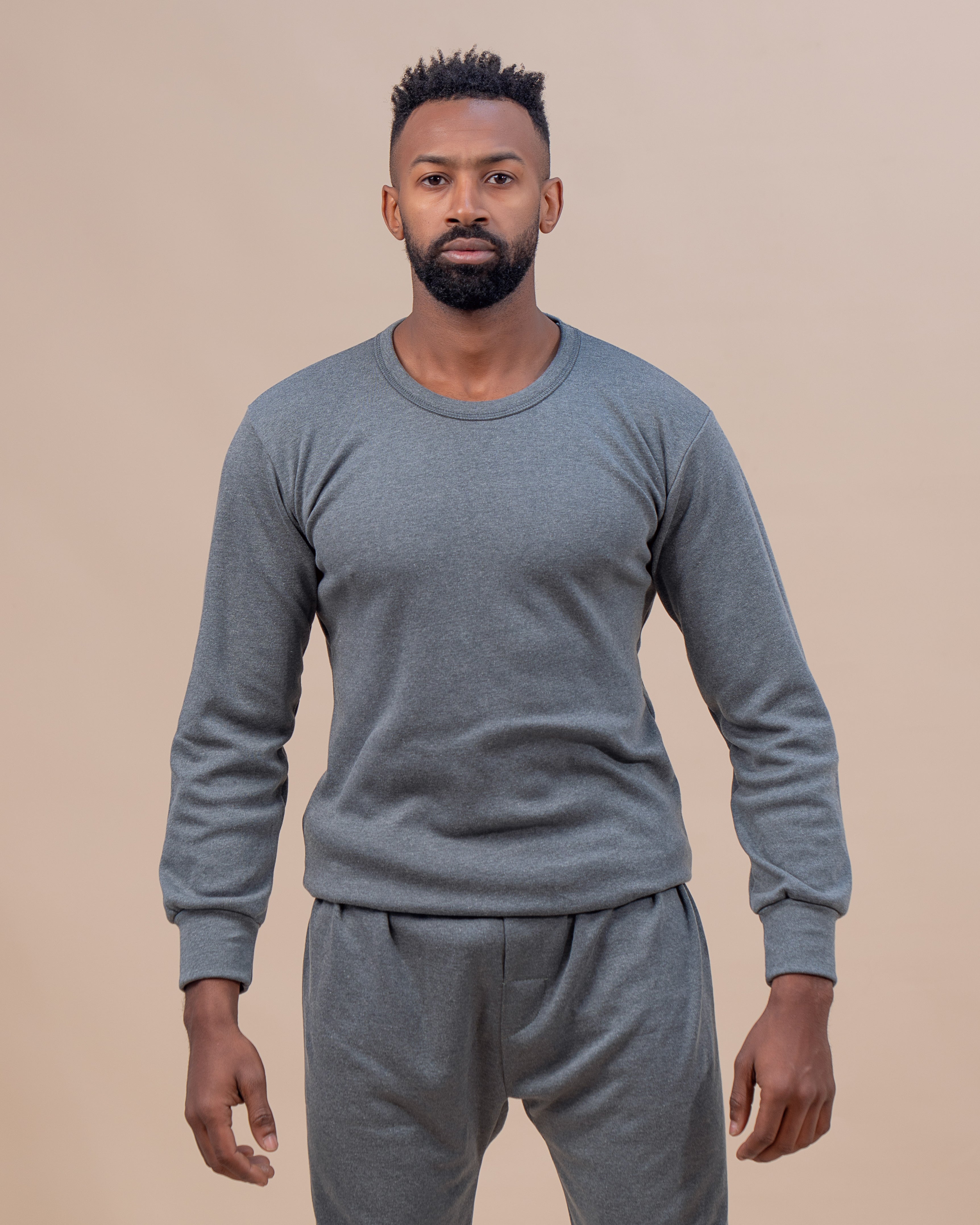 قميص حراري قطني بأكمام طويلة