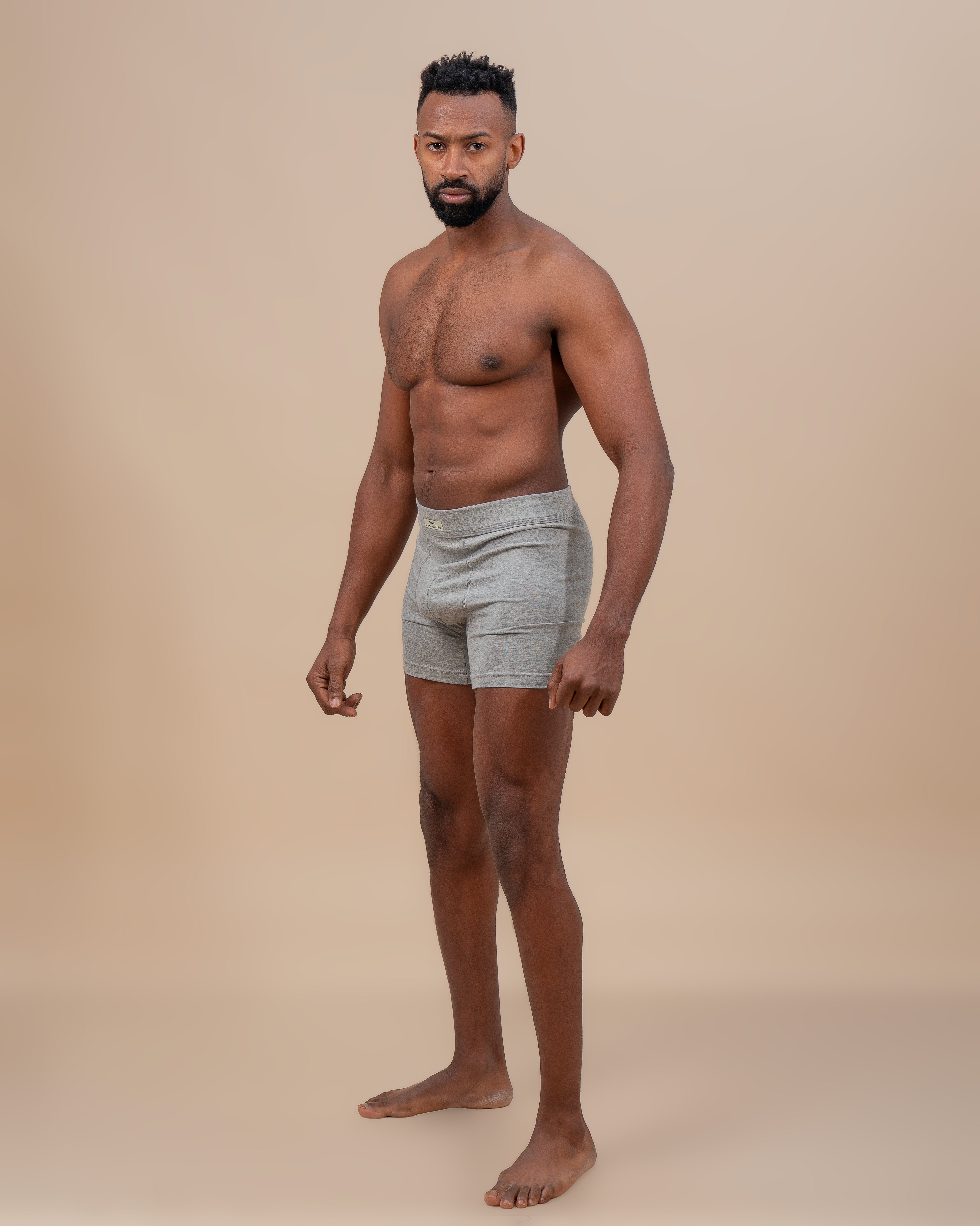 3-Pack Pure Heather Grey Cotton Boxer Briefs