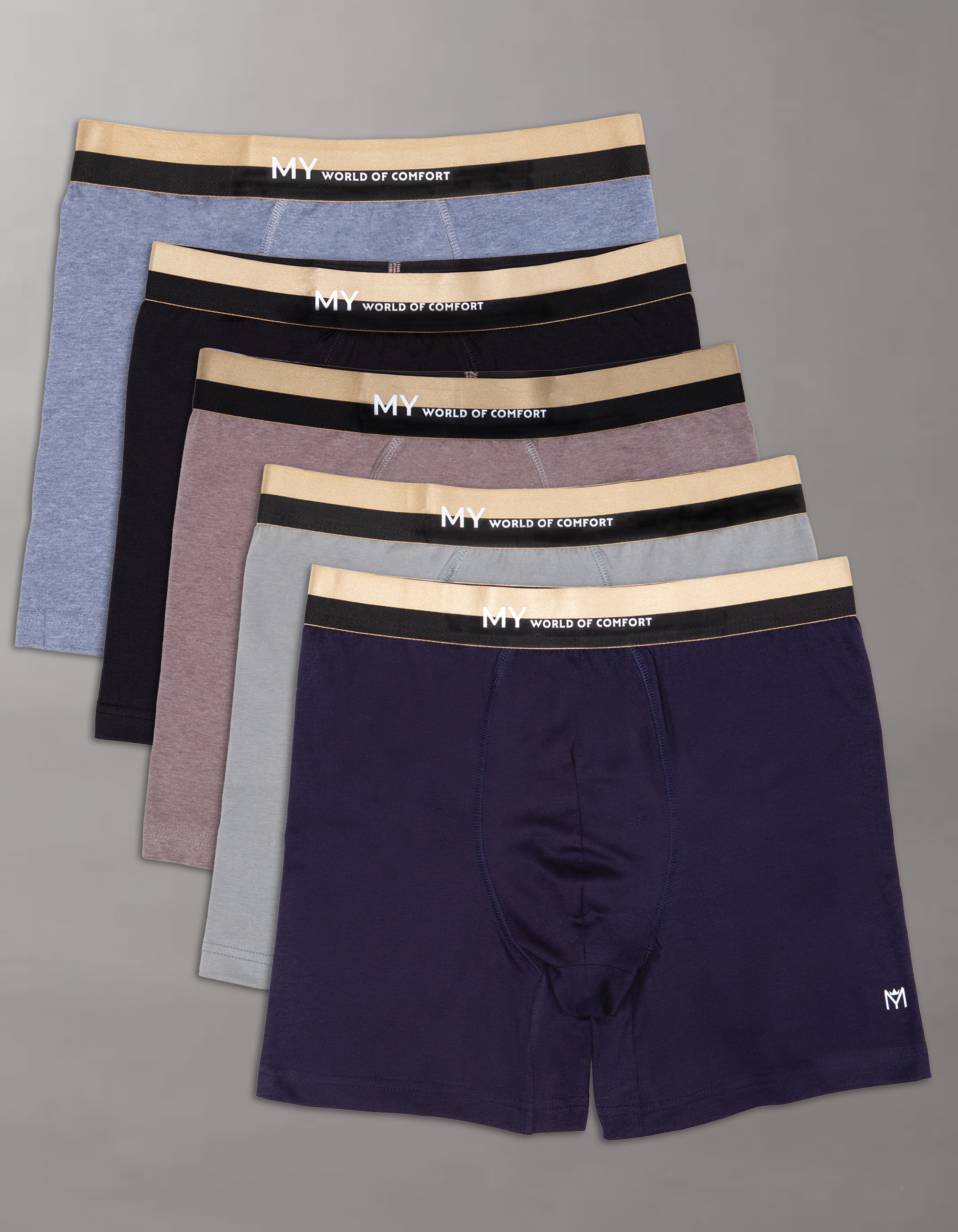 Cotton 5-Pack Gold Band Boxer Size L