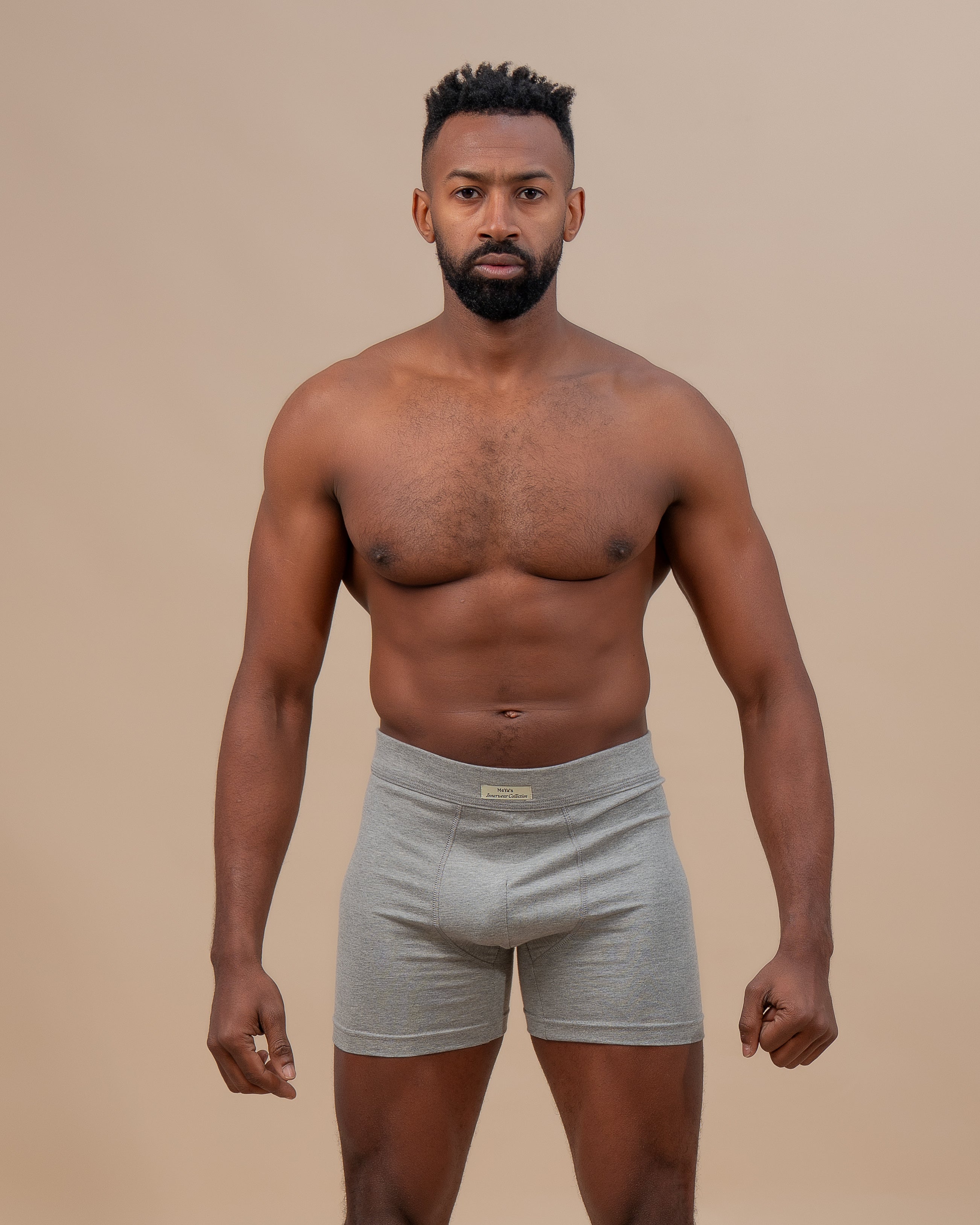 3-Pack Pure Heather Grey Cotton Boxer Briefs