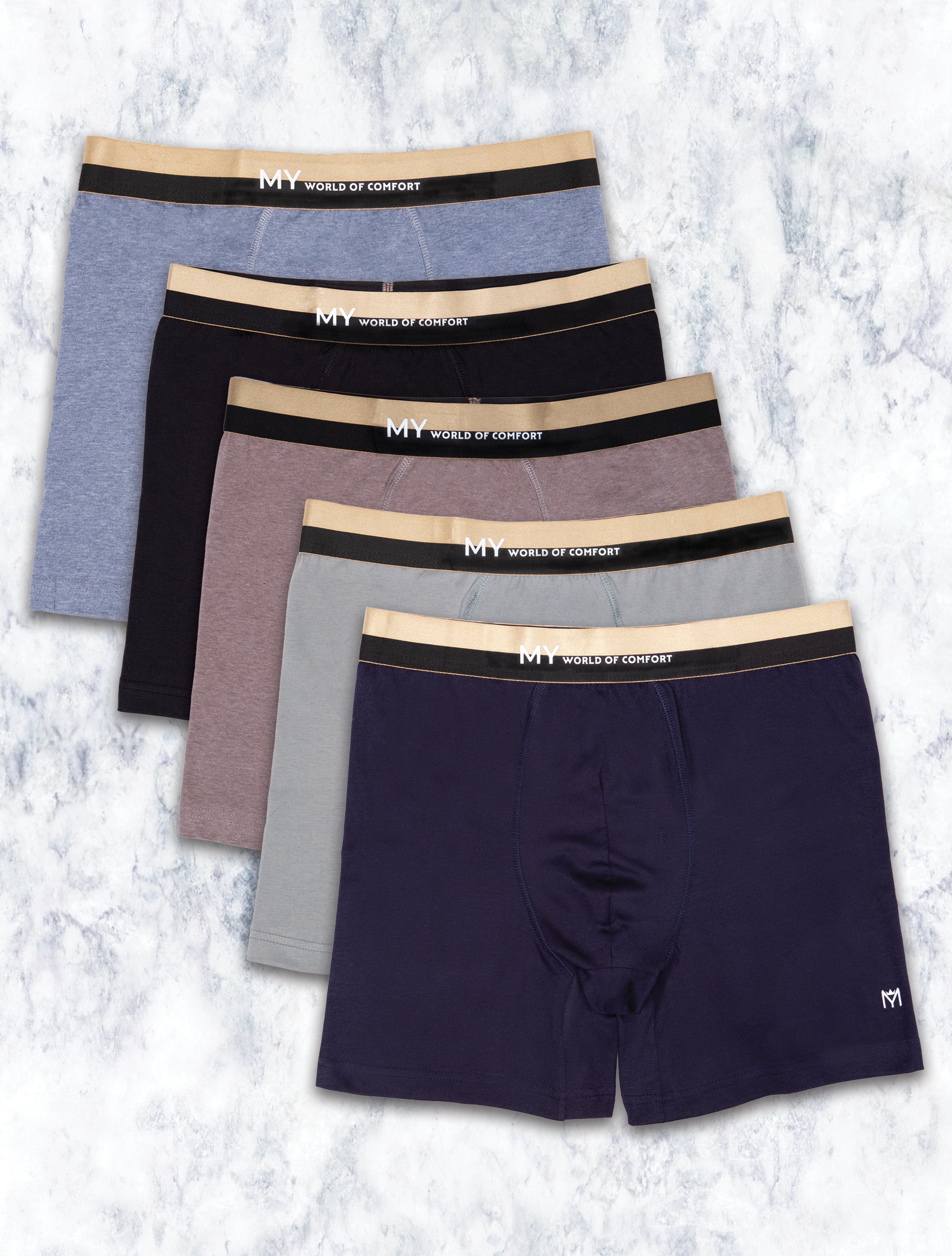 Cotton 5-Pack Gold Band Boxer Size L