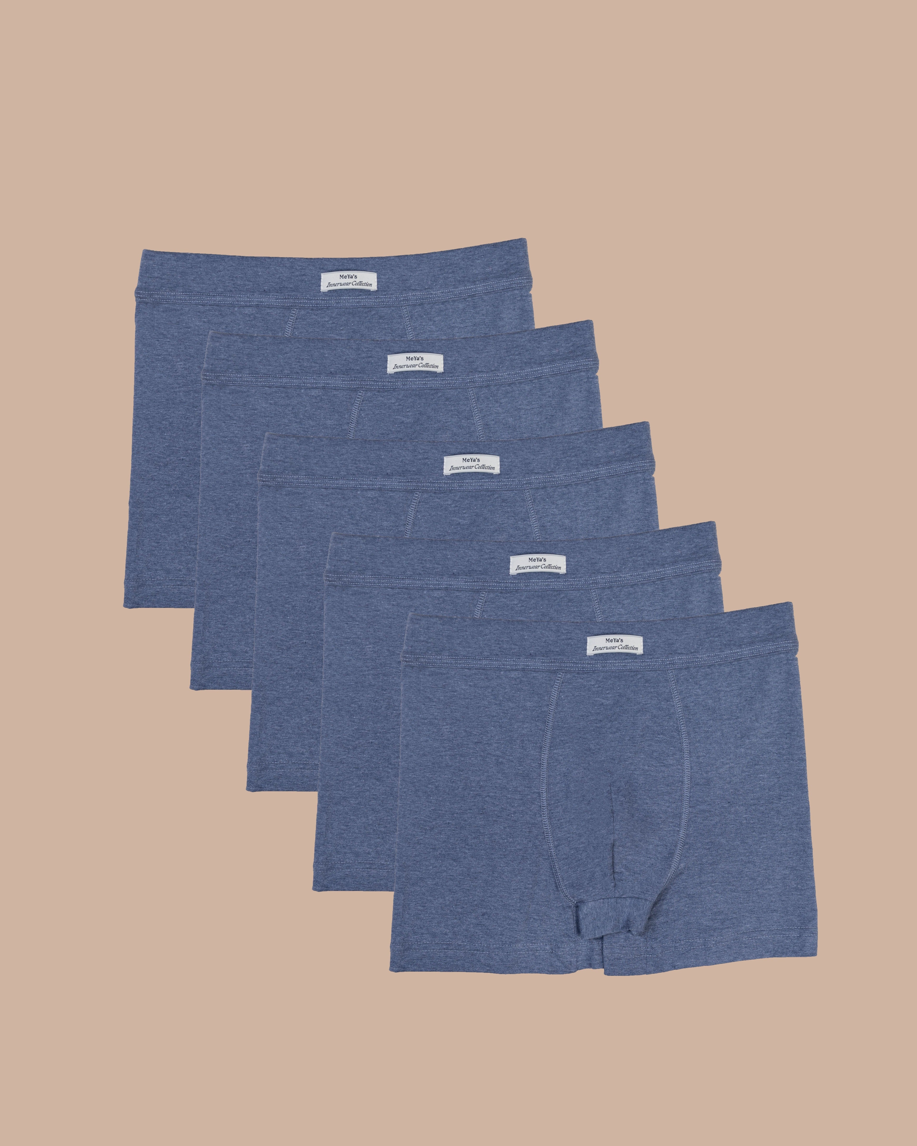 5-Pack Pure Blue Jeans Cotton Boxer Briefs