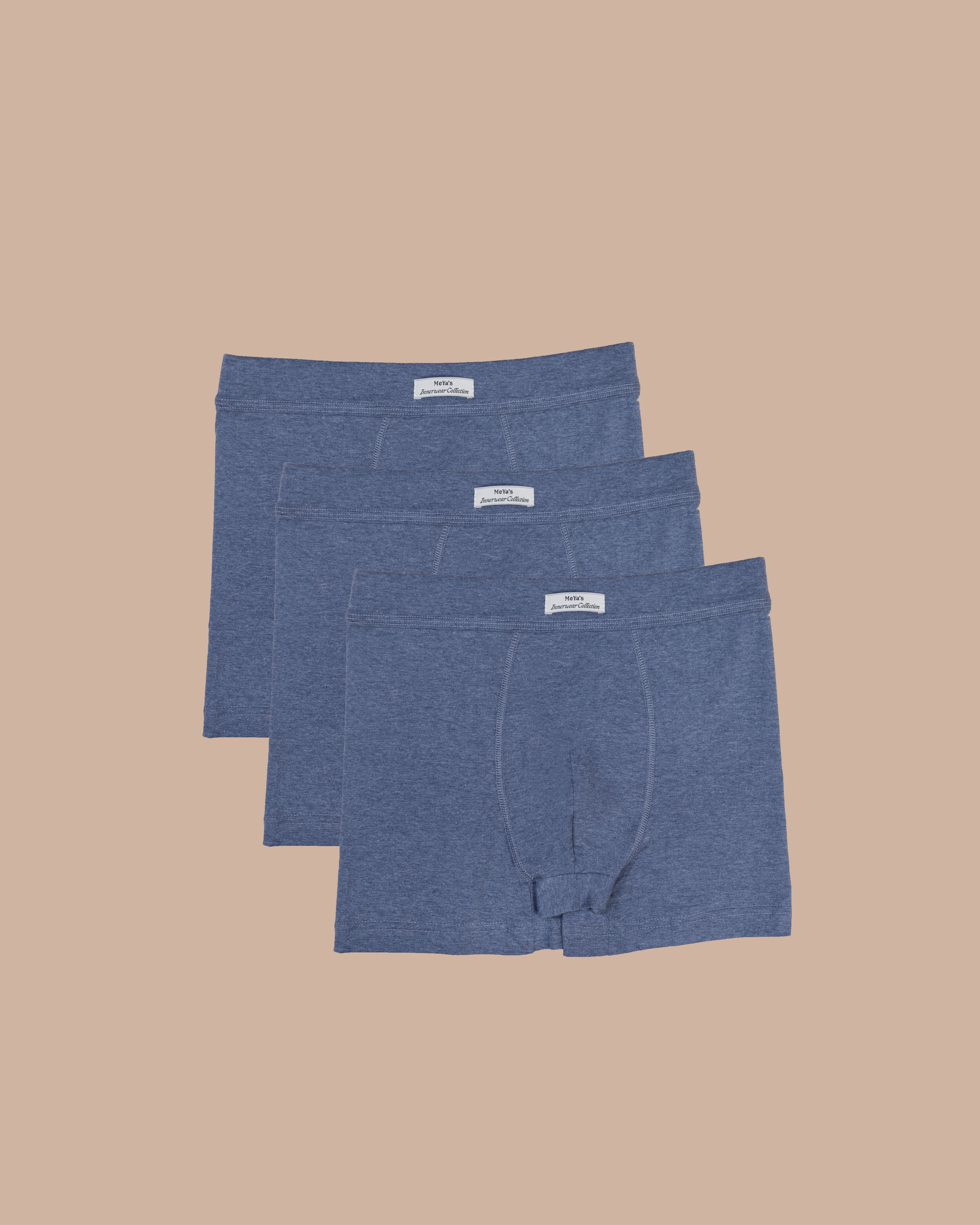 3-Pack Pure Blue Jeans Cotton Boxer Briefs
