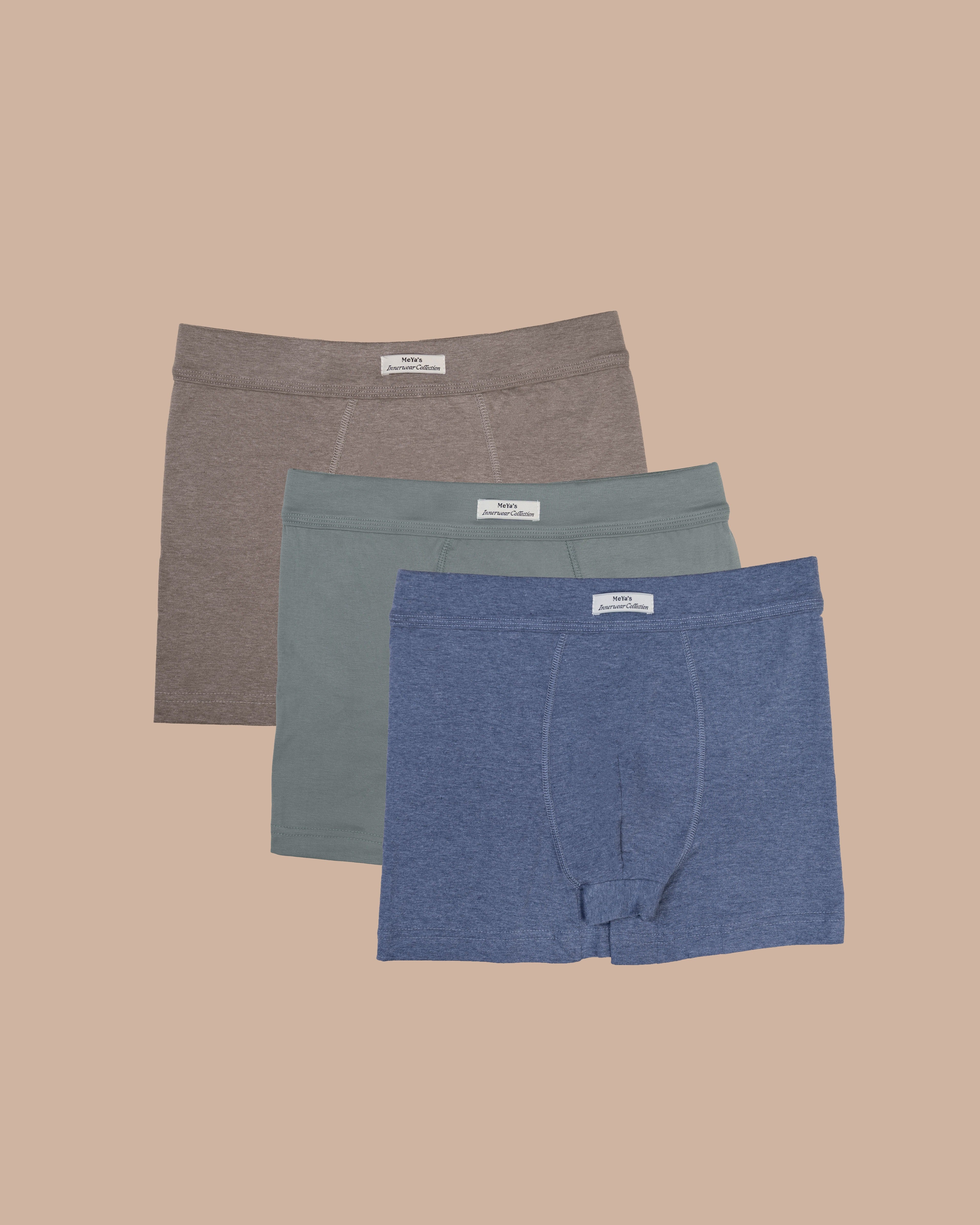 3-Pack Verdant Shore Pure Cotton Boxer Briefs